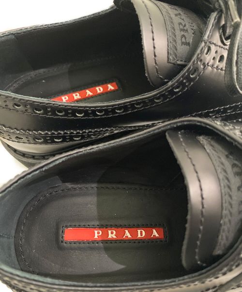 PRADA SPORTS（プラダスポーツ）PRADA SPORTS (プラダスポーツ) ウィングチップシューズ ブラック サイズ:37の古着・服飾アイテム