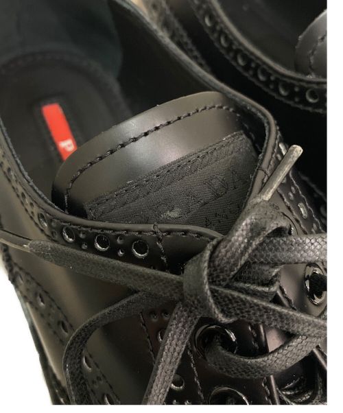 PRADA SPORTS（プラダスポーツ）PRADA SPORTS (プラダスポーツ) ウィングチップシューズ ブラック サイズ:37の古着・服飾アイテム