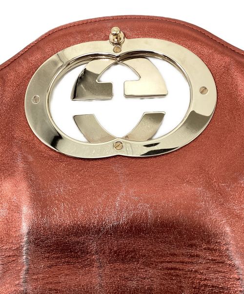 GUCCI（グッチ）GUCCI (グッチ) Interlocking G shoulder bag（インターロッキングGショルダーバッグ） ベージュ×ボルドーの古着・服飾アイテム