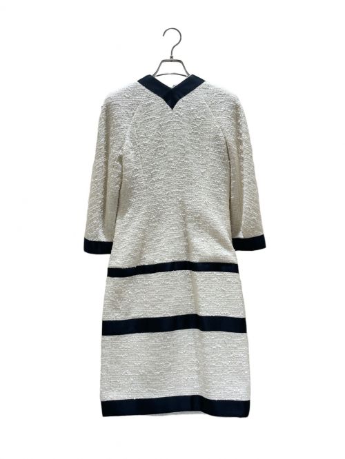 CHANEL（シャネル）CHANEL (シャネル) ツイードワンピース ホワイト サイズ:36の古着・服飾アイテム