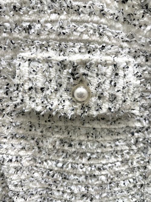 CHANEL（シャネル）CHANEL (シャネル) ツイードワンピース ホワイト サイズ:42の古着・服飾アイテム
