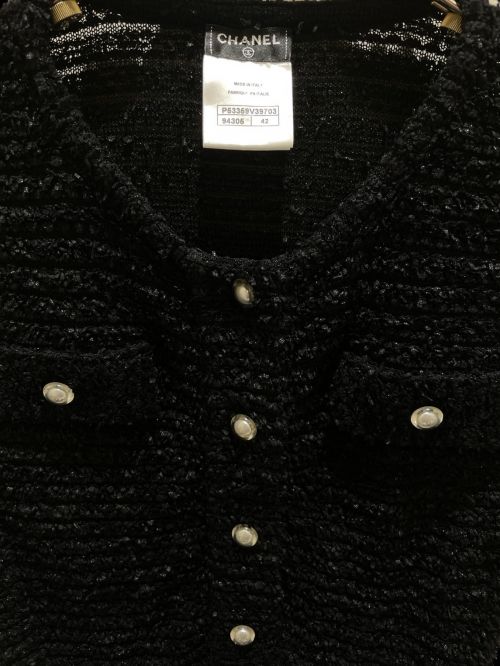 CHANEL（シャネル）CHANEL (シャネル) ノースリーブワンピース ブラック サイズ:42の古着・服飾アイテム