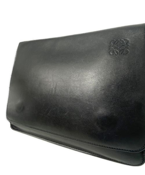 LOEWE（ロエベ）LOEWE (ロエベ) ガゼット アナグラムショルダーバッグ ブラックの古着・服飾アイテム