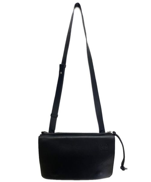 LOEWE（ロエベ）LOEWE (ロエベ) ガゼット アナグラムショルダーバッグ ブラックの古着・服飾アイテム