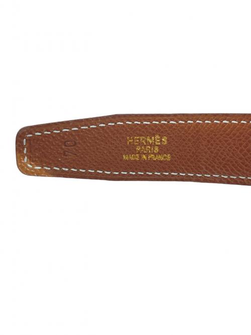 HERMES（エルメス）HERMES (エルメス)  コンスタンス リバーシブル Hベルト  ブラック サイズ:70の古着・服飾アイテム