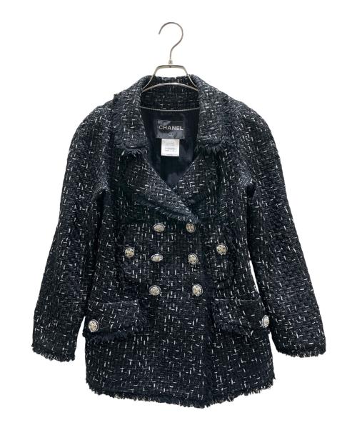 CHANEL（シャネル）CHANEL (シャネル) tweed jacket ブラック サイズ:34の古着・服飾アイテム