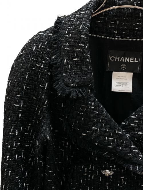 CHANEL（シャネル）CHANEL (シャネル) tweed jacket ブラック サイズ:34の古着・服飾アイテム