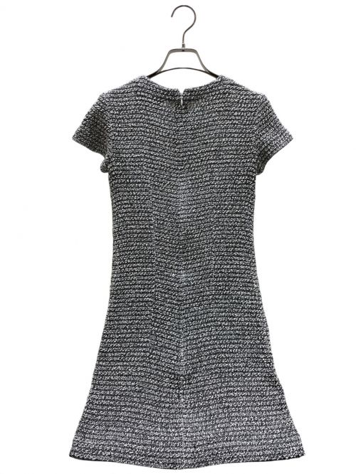 CHANEL（シャネル）CHANEL (シャネル) Tweed dress ホワイト×ブラック サイズ:34の古着・服飾アイテム