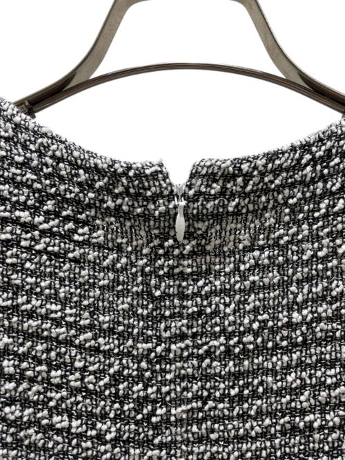 CHANEL（シャネル）CHANEL (シャネル) Tweed dress ホワイト×ブラック サイズ:34の古着・服飾アイテム