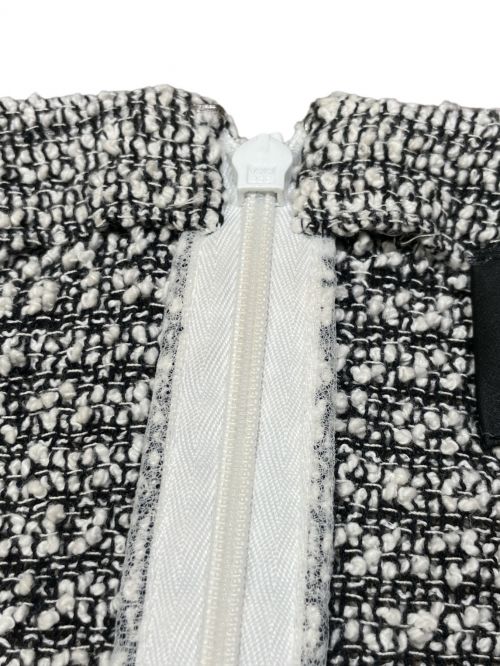 CHANEL（シャネル）CHANEL (シャネル) Tweed dress ホワイト×ブラック サイズ:34の古着・服飾アイテム