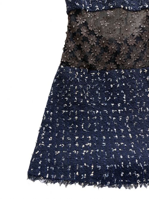 CHANEL（シャネル）CHANEL (シャネル) Tweed dress ネイビー サイズ:34の古着・服飾アイテム