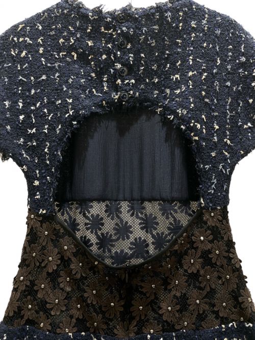 CHANEL（シャネル）CHANEL (シャネル) Tweed dress ネイビー サイズ:34の古着・服飾アイテム