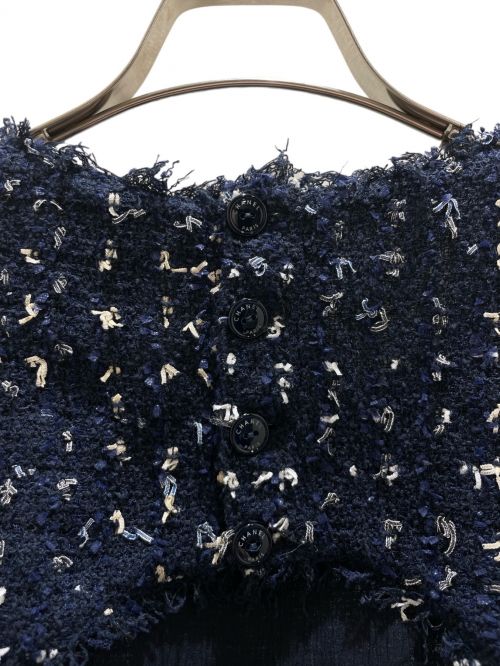CHANEL（シャネル）CHANEL (シャネル) Tweed dress ネイビー サイズ:34の古着・服飾アイテム