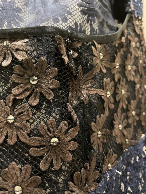 CHANEL（シャネル）CHANEL (シャネル) Tweed dress ネイビー サイズ:34の古着・服飾アイテム