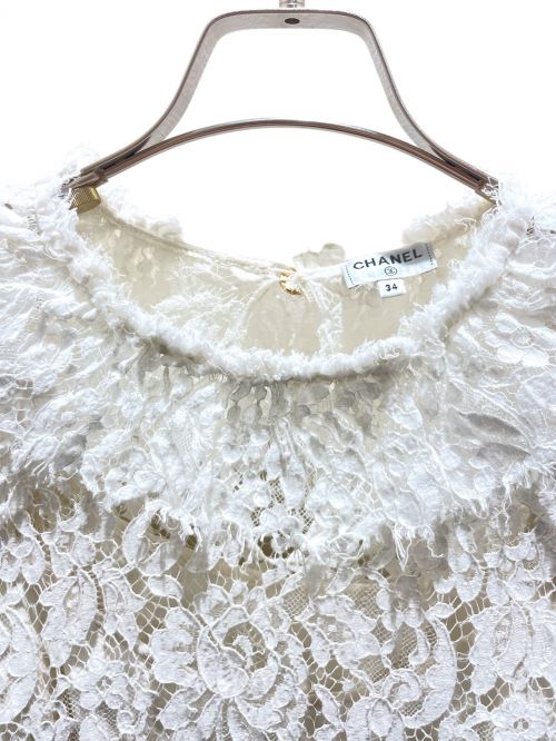 CHANEL（シャネル）CHANEL (シャネル) lace blouse ホワイト サイズ:34の古着・服飾アイテム