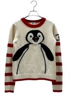CHANELシャネル）の古着「penguin knit」｜アイボリー×レッド