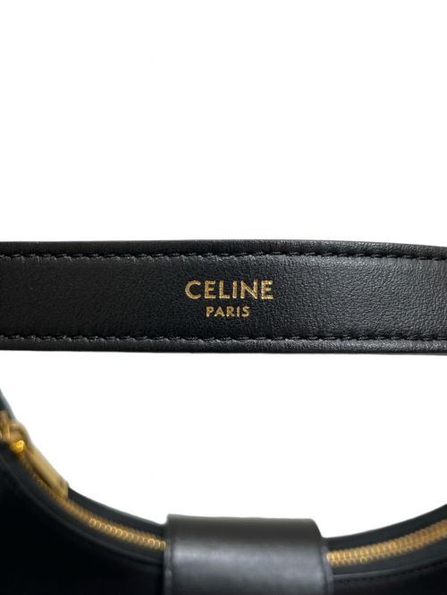 CELINE（セリーヌ）CELINE (セリーヌ) ミディアム AVA（アヴァ） トリオンフ バッグ  ブラック×ゴールドの古着・服飾アイテム