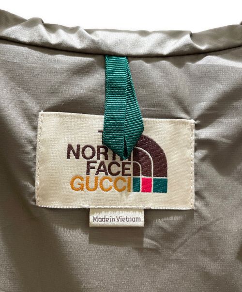 GUCCI（グッチ）GUCCI (グッチ) THE NORTH FACE (ザ ノース フェイス) Nylon Windbreaker ホワイト×ブラウン サイズ:XSの古着・服飾アイテム