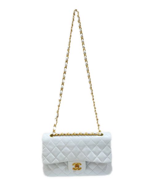 CHANEL（シャネル）CHANEL (シャネル) マトラッセ23/ラムスキン ホワイト×ゴールド サイズ:23の古着・服飾アイテム