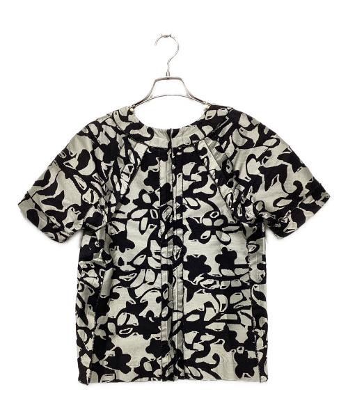 LANVIN RIVER 2014（ランバンリバー2014）LANVIN RIVER 2014 (ランバンリバー2014) ブラウス ホワイト×ブラック サイズ:34の古着・服飾アイテム