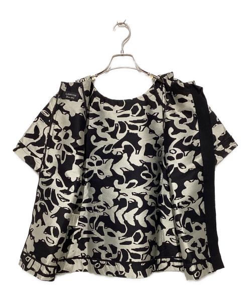 LANVIN RIVER 2014（ランバンリバー2014）LANVIN RIVER 2014 (ランバンリバー2014) ブラウス ホワイト×ブラック サイズ:34の古着・服飾アイテム