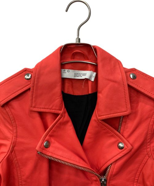 IRO（イロ）IRO (イロ) ダブルライダースジャケット レッド サイズ:SIZE36の古着・服飾アイテム