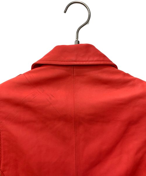 IRO（イロ）IRO (イロ) ダブルライダースジャケット レッド サイズ:SIZE36の古着・服飾アイテム
