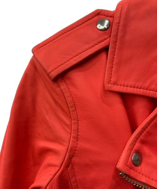 IRO（イロ）IRO (イロ) ダブルライダースジャケット レッド サイズ:SIZE36の古着・服飾アイテム