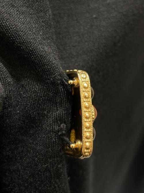 CHANEL（シャネル）CHANEL (シャネル) グリポア装飾ワンピース ブラック サイズ:36の古着・服飾アイテム