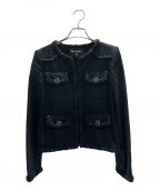 CHANELシャネル）の古着「ノーカラージャケット」｜ブラック