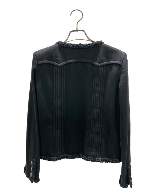 CHANEL（シャネル）CHANEL (シャネル) ノーカラージャケット ブラック サイズ:34の古着・服飾アイテム