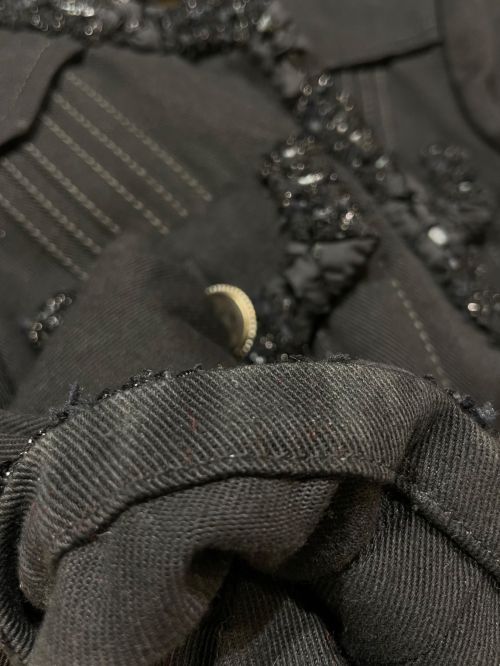 CHANEL（シャネル）CHANEL (シャネル) ノーカラージャケット ブラック サイズ:34の古着・服飾アイテム
