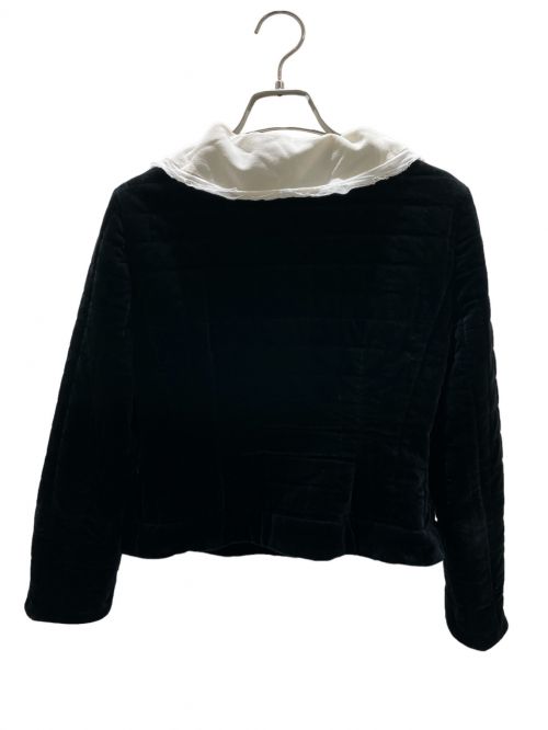 CHANEL（シャネル）CHANEL (シャネル) ベロアジャケット ブラック×ホワイト サイズ:38の古着・服飾アイテム