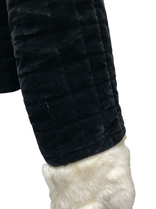CHANEL（シャネル）CHANEL (シャネル) ベロアジャケット ブラック×ホワイト サイズ:38の古着・服飾アイテム