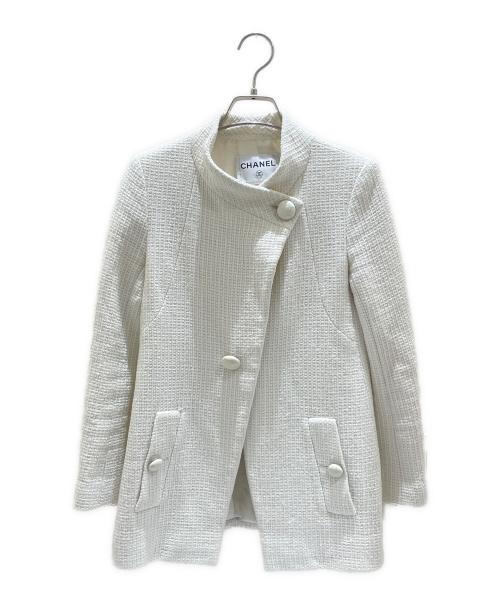 CHANEL（シャネル）CHANEL (シャネル) P51 ツイードジャケット ホワイト サイズ:34の古着・服飾アイテム