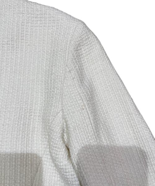 CHANEL（シャネル）CHANEL (シャネル) P51 ツイードココボタン テーラードジャケット ホワイト サイズ:34の古着・服飾アイテム