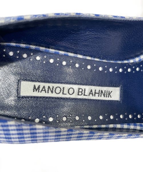 Manolo Blahnik（マノロ ブラニク）Manolo Blahnik (マノロブラニク) ヒールパンプス ブルー サイズ: 36 1/2の古着・服飾アイテム