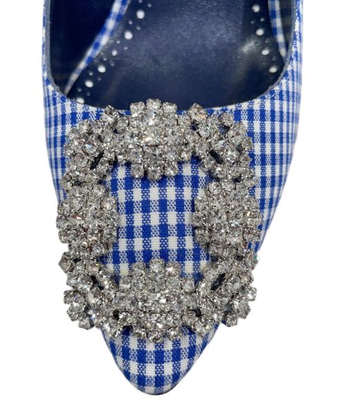 Manolo Blahnik（マノロ ブラニク）Manolo Blahnik (マノロブラニク) ヒールパンプス ブルー サイズ: 36 1/2の古着・服飾アイテム