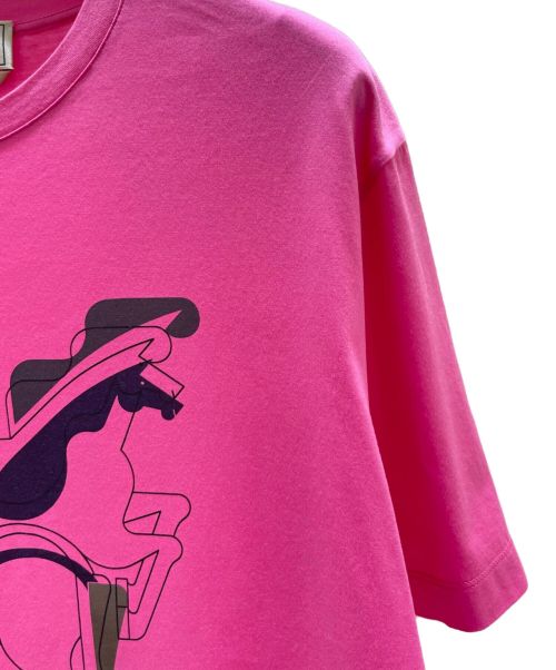 HERMES（エルメス）HERMES (エルメス) ブラジリアンホースＴシャツ ショッキングピンク サイズ:Sの古着・服飾アイテム