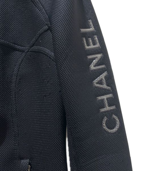 CHANEL（シャネル）CHANEL (シャネル) ロゴメッシュジャケット ブラック サイズ:38の古着・服飾アイテム