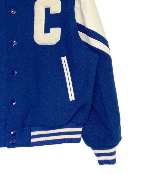 CELINE（セリーヌ）CELINE (セリーヌ) ジャクソンテディジャケット ブルー×ホワイト サイズ:46の古着・服飾アイテム