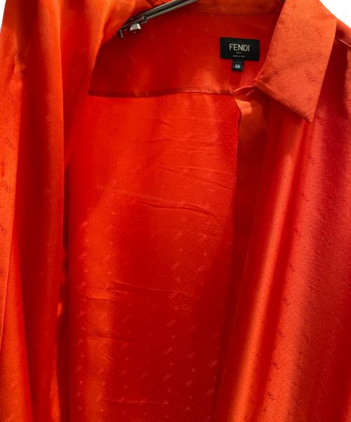 FENDI（フェンディ）FENDI (フェンディ) 半袖シルクシャツ オレンジ サイズ:38の古着・服飾アイテム