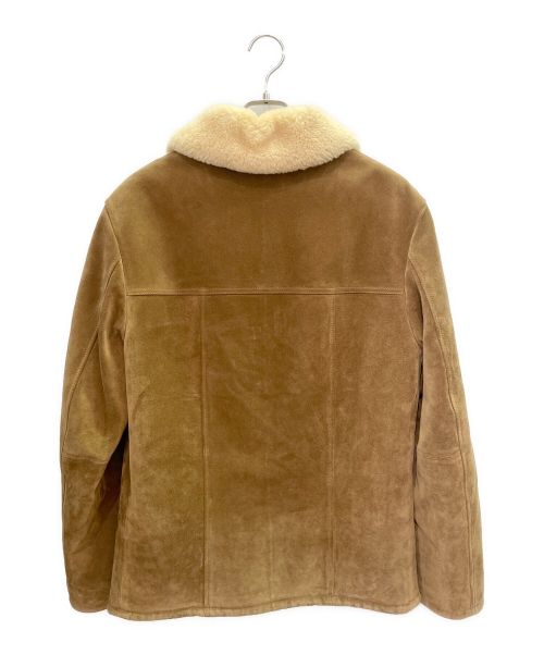 CELINE（セリーヌ）CELINE (セリーヌ) LOOSE COAT WITH SHEARLING INNER LINING IN SPLIT CALFSKIN キャメル サイズ:46の古着・服飾アイテム