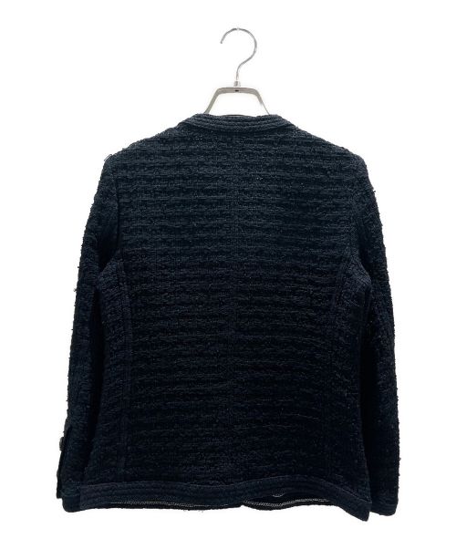 CHANEL（シャネル）CHANEL (シャネル) ノーカラーツイードジャケット ブラック サイズ:34の古着・服飾アイテム