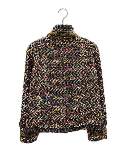 CHANEL（シャネル）CHANEL (シャネル) スパンコールツイードジャケット ゴールド サイズ:36の古着・服飾アイテム
