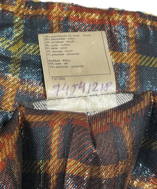 CHANEL（シャネル）CHANEL (シャネル) スパンコールツイードジャケット ゴールド サイズ:36の古着・服飾アイテム