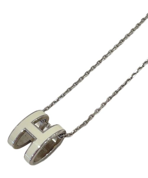 HERMES（エルメス）HERMES (エルメス) ポップアッシュHネックレス ホワイト×シルバーの古着・服飾アイテム