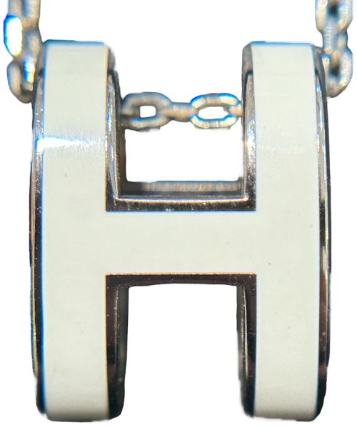 HERMES（エルメス）HERMES (エルメス) ポップアッシュHネックレス ホワイト×シルバーの古着・服飾アイテム