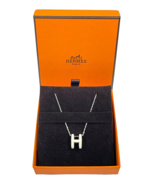 HERMES（エルメス）HERMES (エルメス) ポップアッシュHネックレス ホワイト×シルバーの古着・服飾アイテム