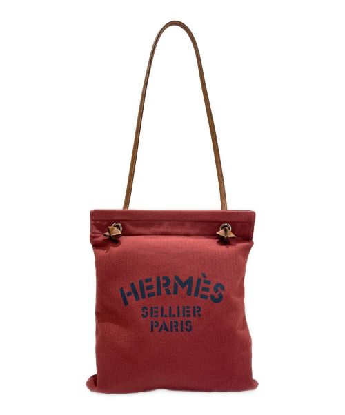 HERMES（エルメス）HERMES (エルメス) アリーヌMM レッド×ネイビー サイズ:MMの古着・服飾アイテム